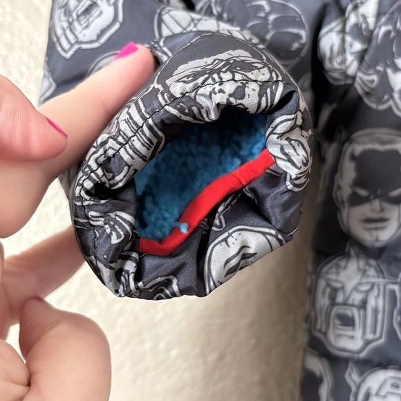 Marvel Comic Avengers Boys Toddler Kids Reversible Coat Jacket 3T Puffer Sherpa - Picture 3 of 10